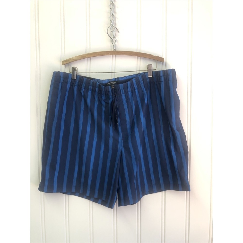 NEW Banana Republic‎ Men’s Print Hybrid Shorts - Blue Stripe - XXL
